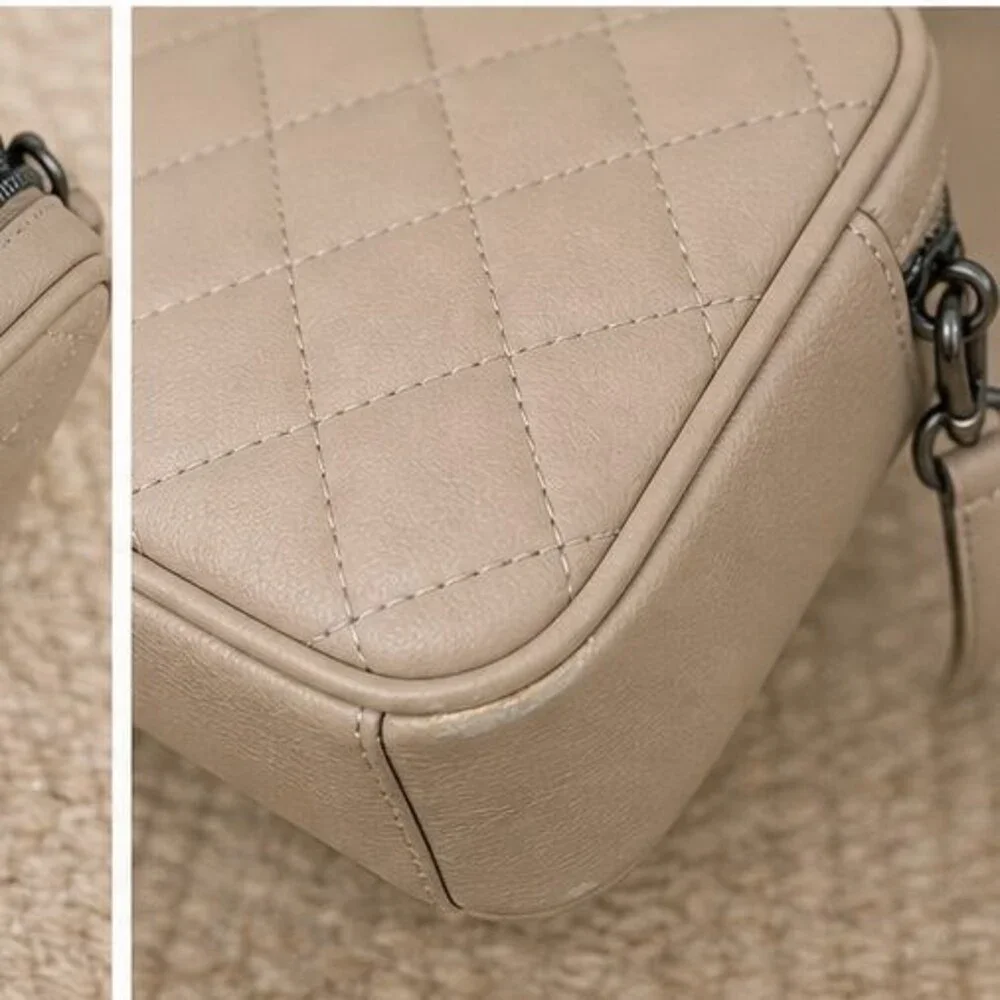 Dior White Cannage Lambskin Mini Lady Dior Handbag with Top Handles